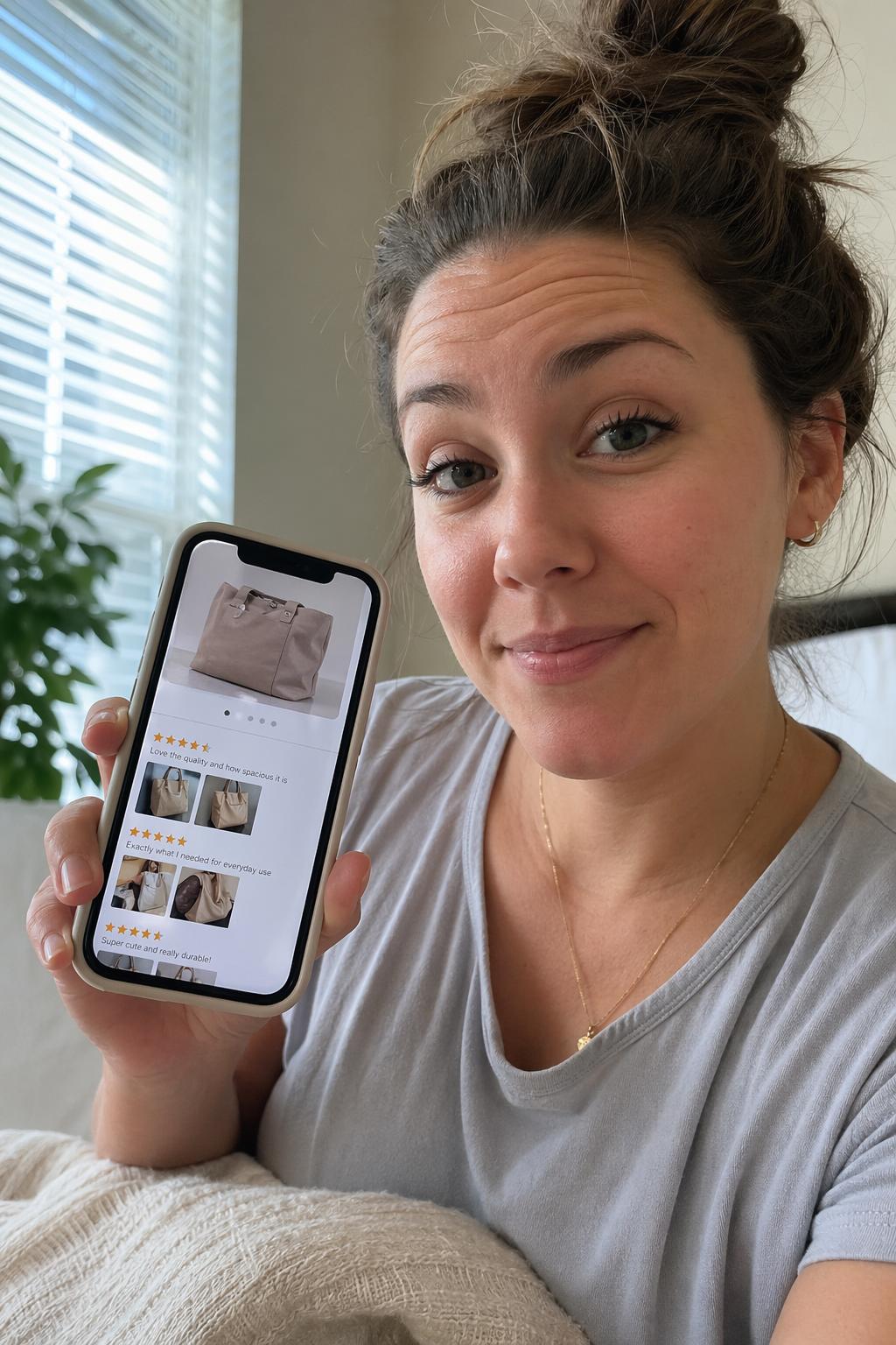 Креатор переглядає фото товару в реальному моменті покупки