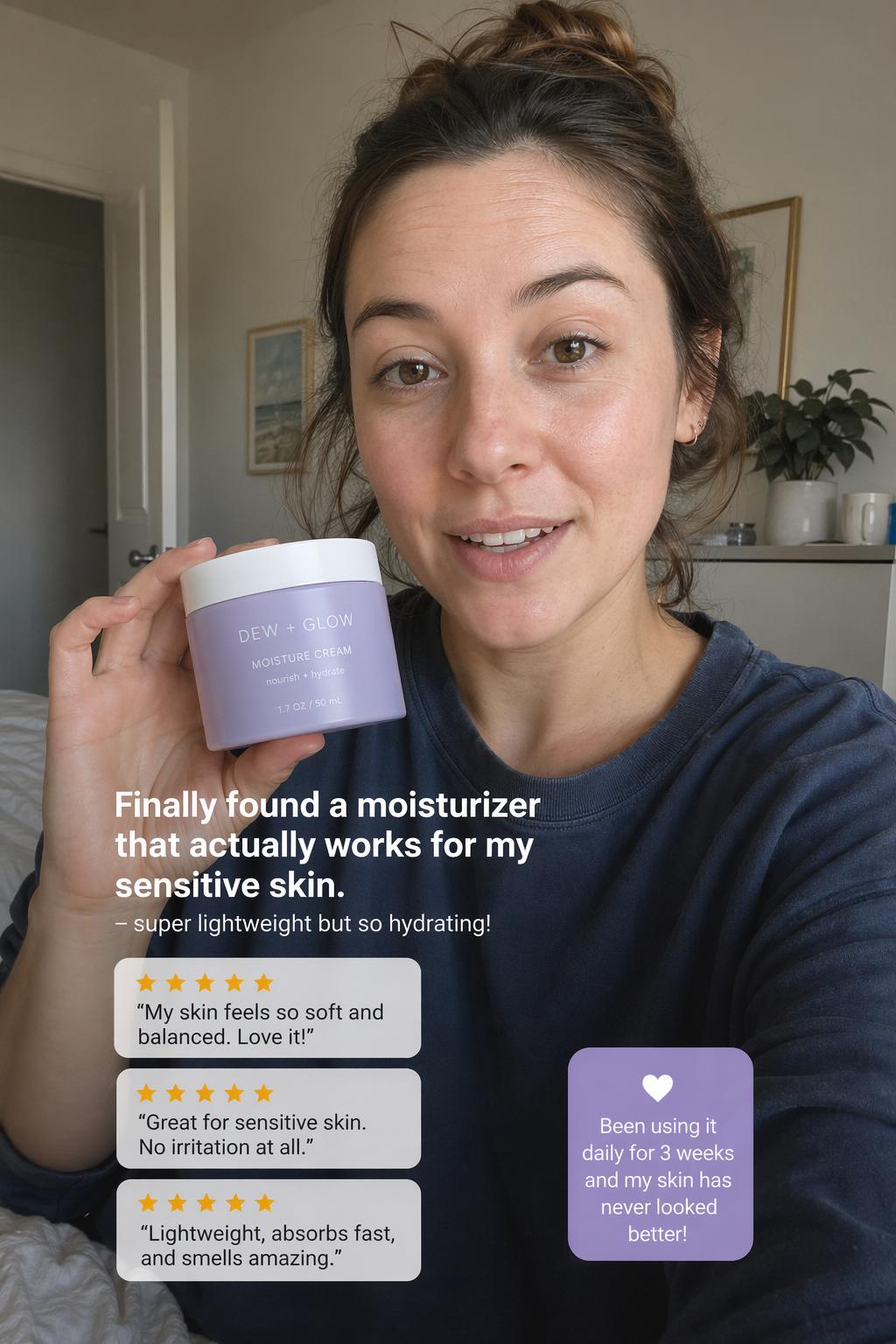 Обзор от креатора с товаром и наложением социального доказательства