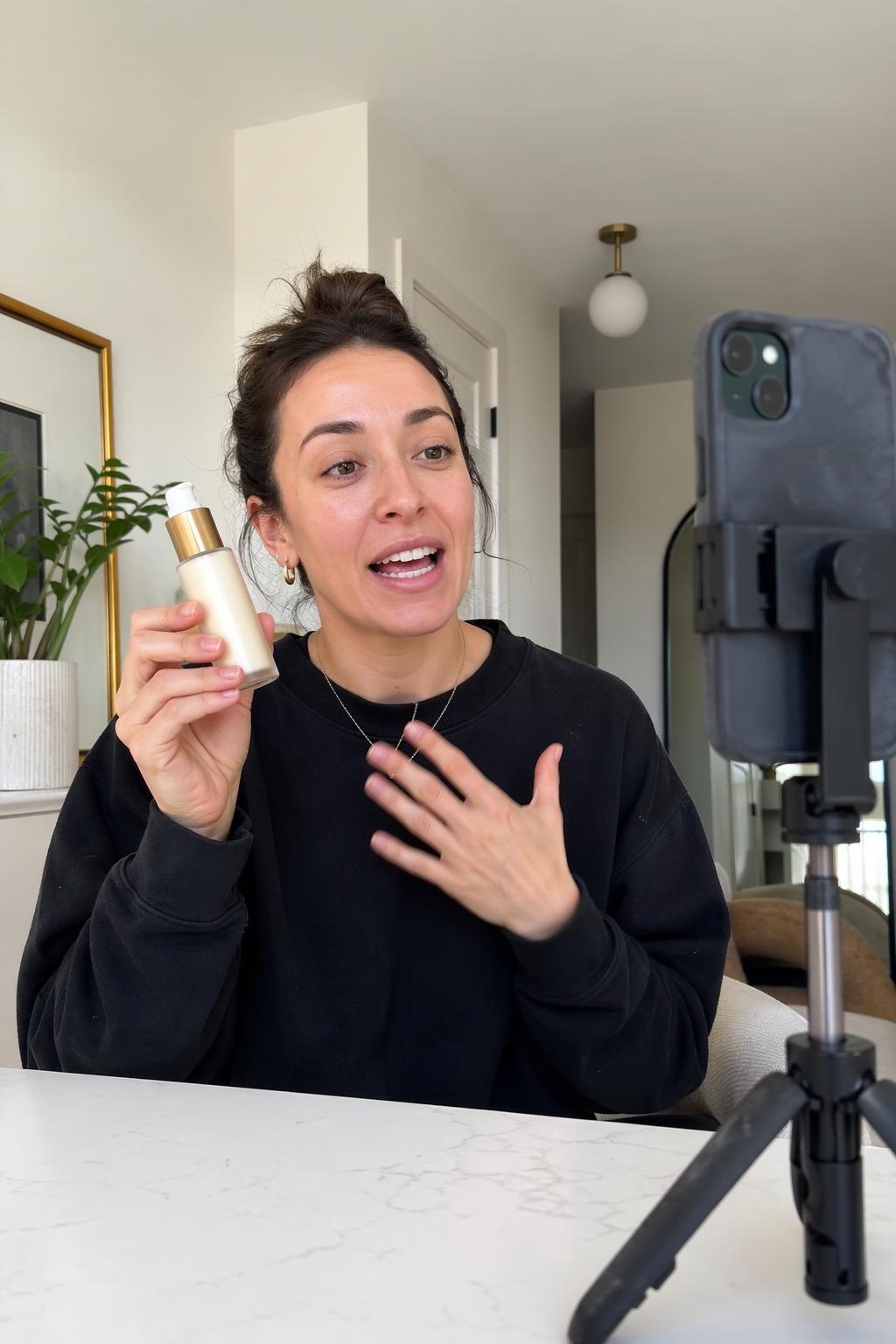 Creator Demo Reviewing a Product on Camera