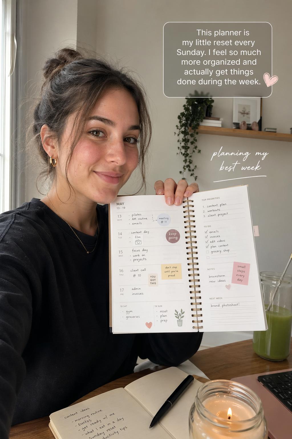 Пост із testimonial про планер, яким поділився клієнт