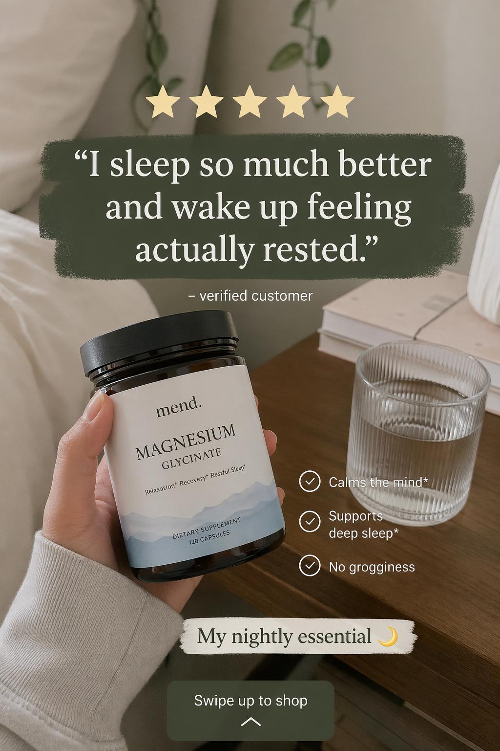 Reseña de cliente convertida en un gráfico vertical para redes sociales