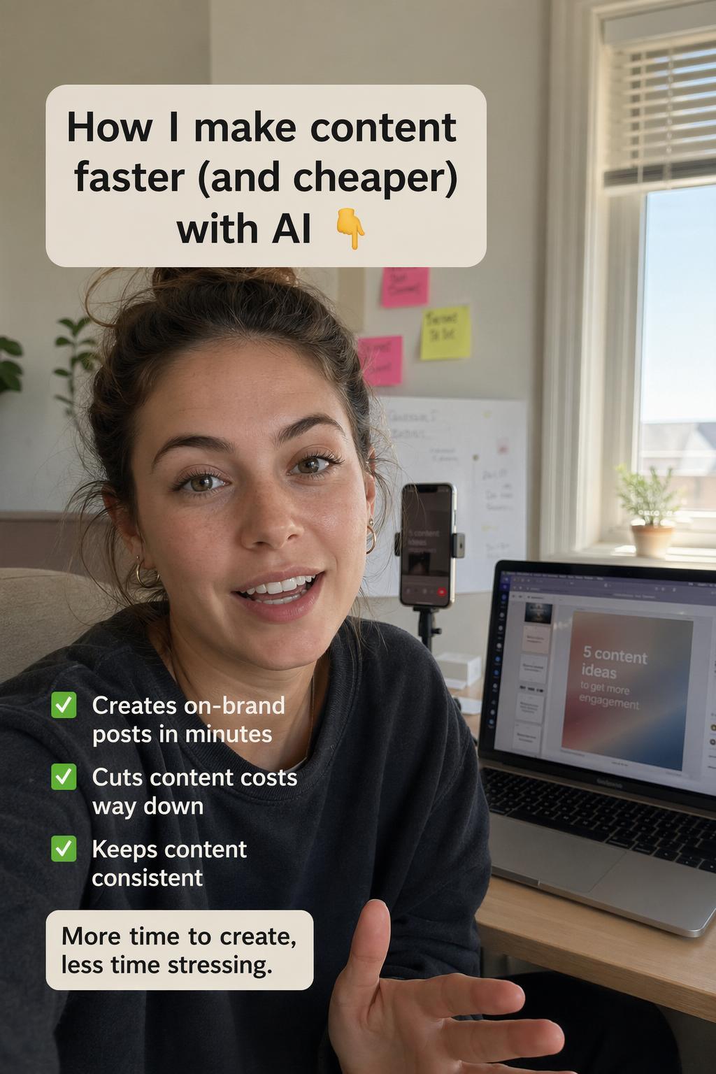 UGC-Talking-Head-Ad für ein markensicheres AI-Tool